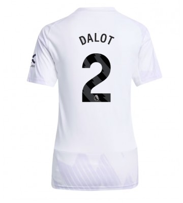 Manchester United Diogo Dalot #2 Bortatröja Dam 2025-26 Kortärmad